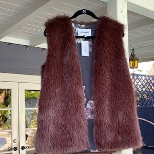 Jason Wu Chocolate Faux Fur Vest (S)